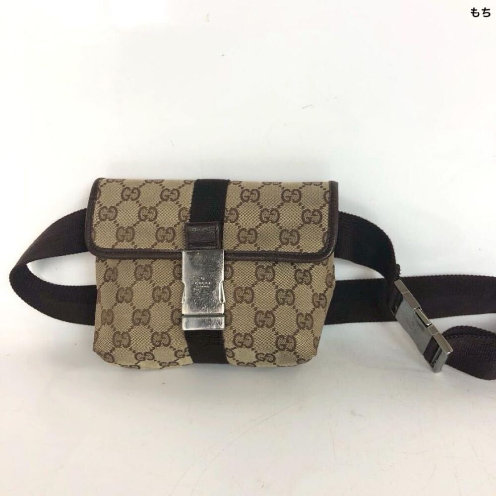 GUCCI GG Canvas Waist Bag Body Shoulder